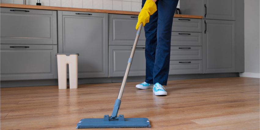 how to clean hybrid flooring